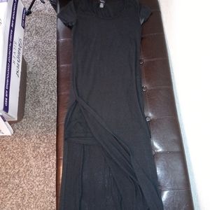black maxi dress